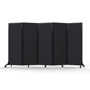Light Duty Room Divider, 6'1" x 10'8", Black Frame, Vinyl Coal