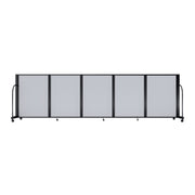 Screenflex Full Motion Divider, 4' x 14'1", Black Frame, Opal