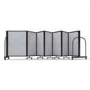 Screenflex Full Motion Divider, 4' x 19'7", Black Frame, Marble Gray PET