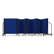 Screenflex Full Motion Divider, 4' x 19'7", Black Frame, Cobalt PET
