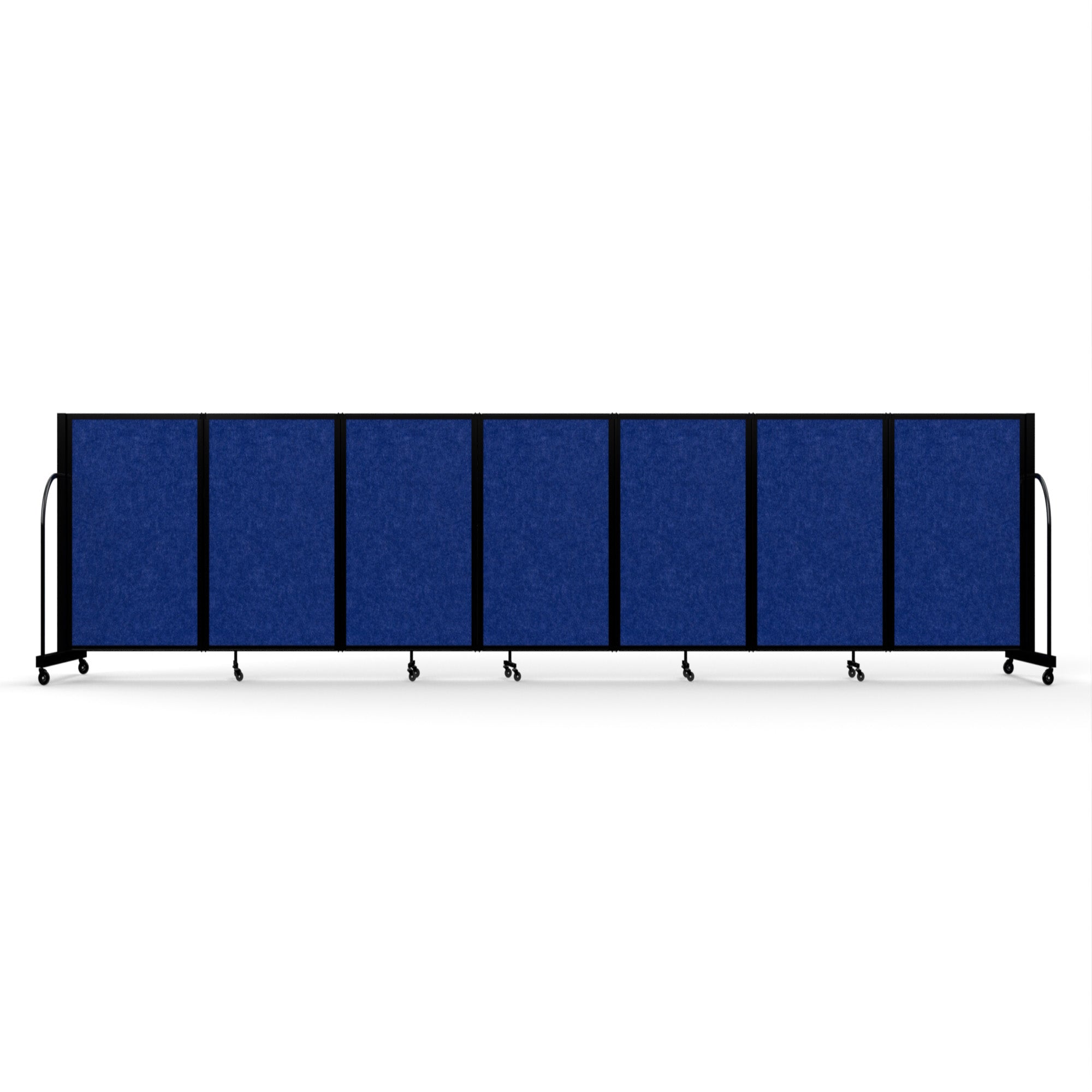 Screenflex Full Motion Divider, 4' x 19'7", Black Frame, Cobalt PET