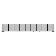 Screenflex Full Motion Divider, 4' x 19'7", Black Frame, Opal