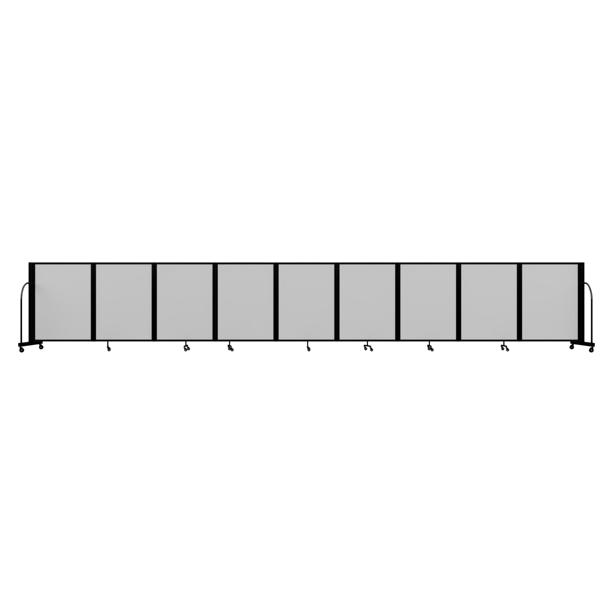 Screenflex Full Motion Divider, 4' x 19'7", Black Frame, Opal