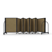 Screenflex Full Motion Divider, 4' x 25'1", Black Frame, Beige PET