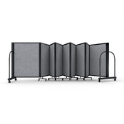 Screenflex Full Motion Divider, 4' x 25'1", Black Frame, Marble Gray PET