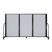 Screenflex Full Motion Divider, 5' x 8'7", Black Frame, Opal