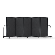 Screenflex Full Motion Divider, 5' x 14'1", Black Frame, Dark Gray PET