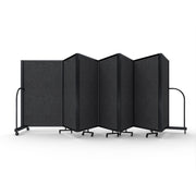 Screenflex Full Motion Divider, 5' x 19'7", Black Frame, Dark Gray PET
