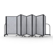 Screenflex Full Motion Divider, 5' x 19'7", Black Frame, Marble Gray PET