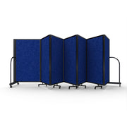 Screenflex Full Motion Divider, 5' x 19'7", Black Frame, Cobalt PET