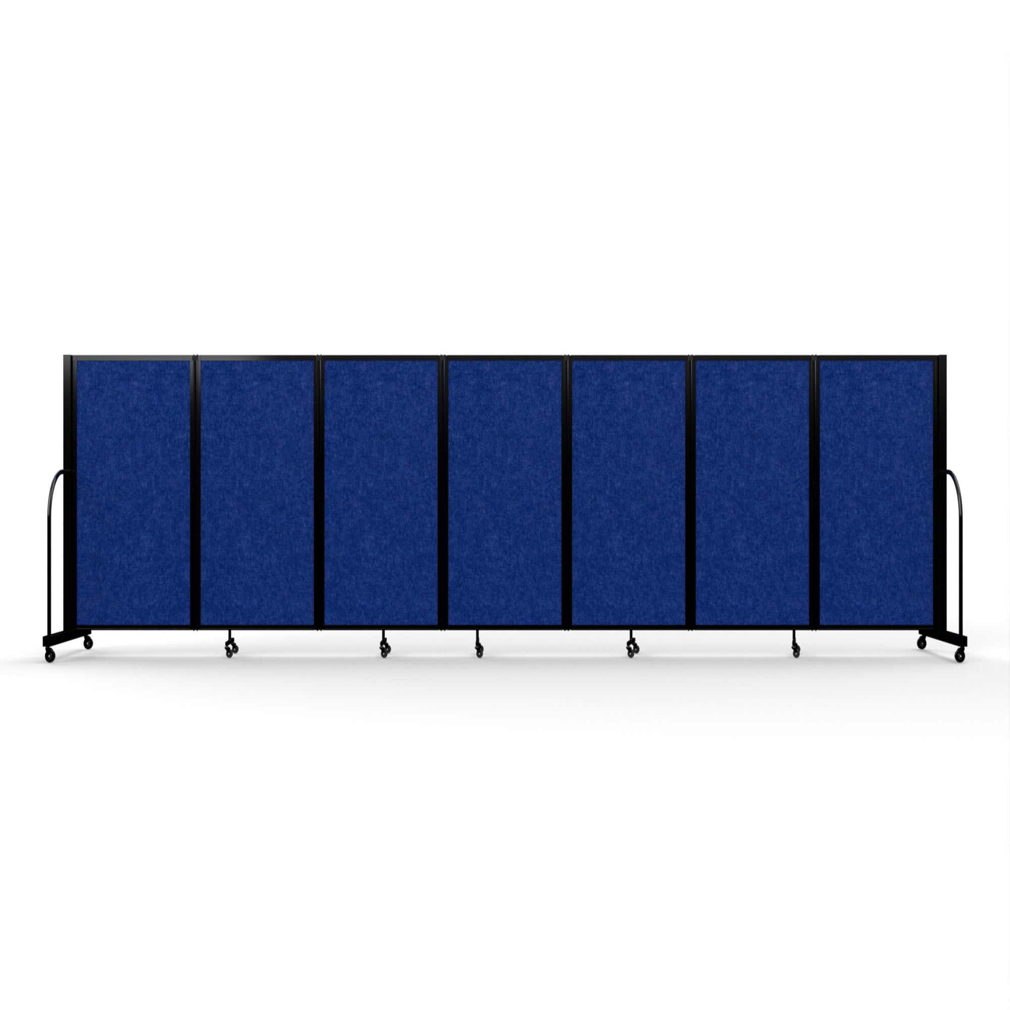 Screenflex Full Motion Divider, 5' x 19'7", Black Frame, Cobalt PET