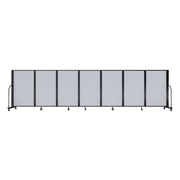 Screenflex Full Motion Divider, 5' x 19'7", Black Frame, Opal