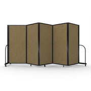 Screenflex Full Motion Divider, 6' x 14'1", Black Frame, Beige PET