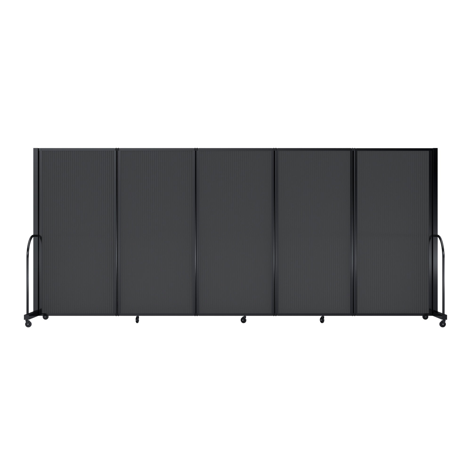 Screenflex Full Motion Divider, 6' x 14'1", Black Frame, Dark Gray