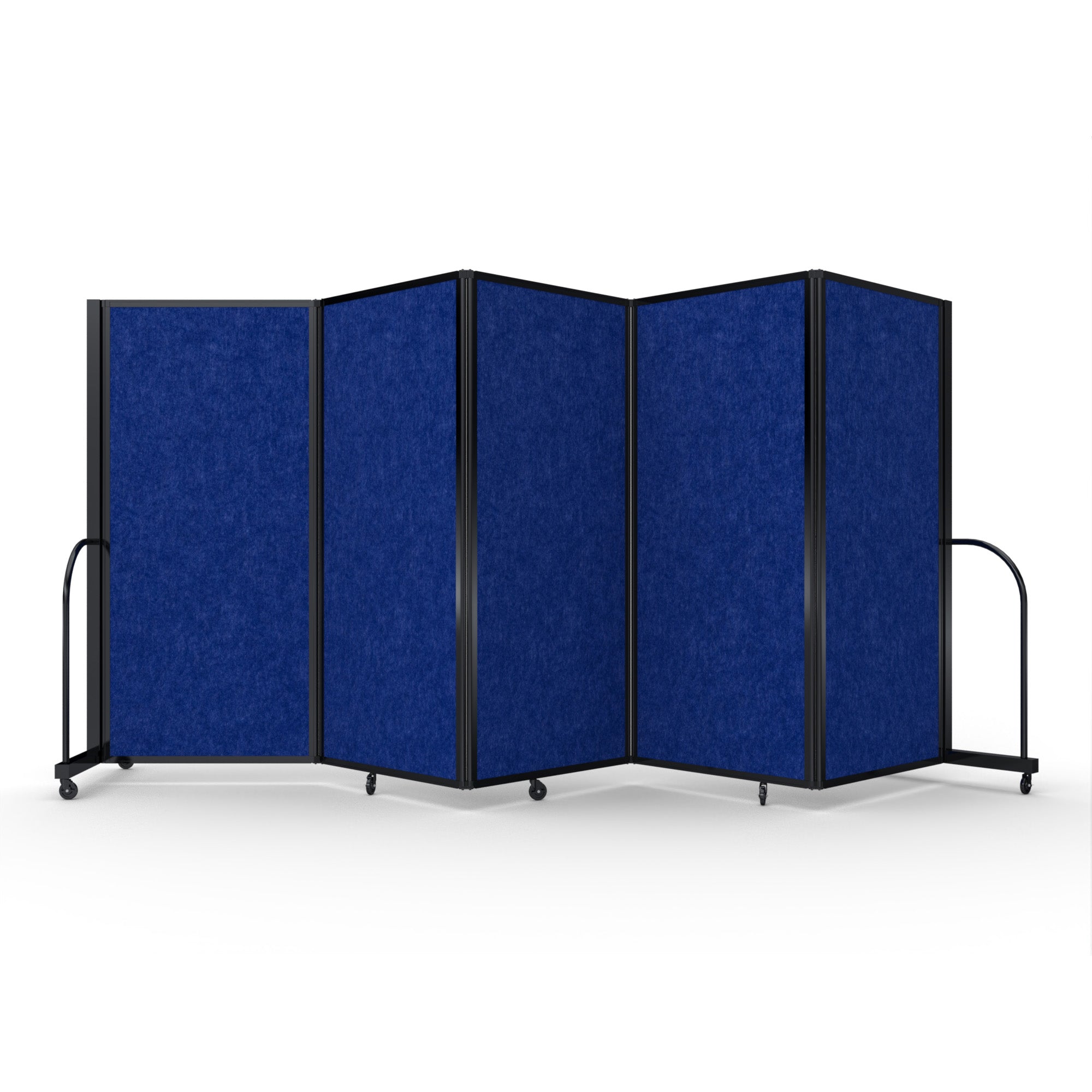 Screenflex Full Motion Divider, 6' x 14'1", Black Frame, Cobalt PET