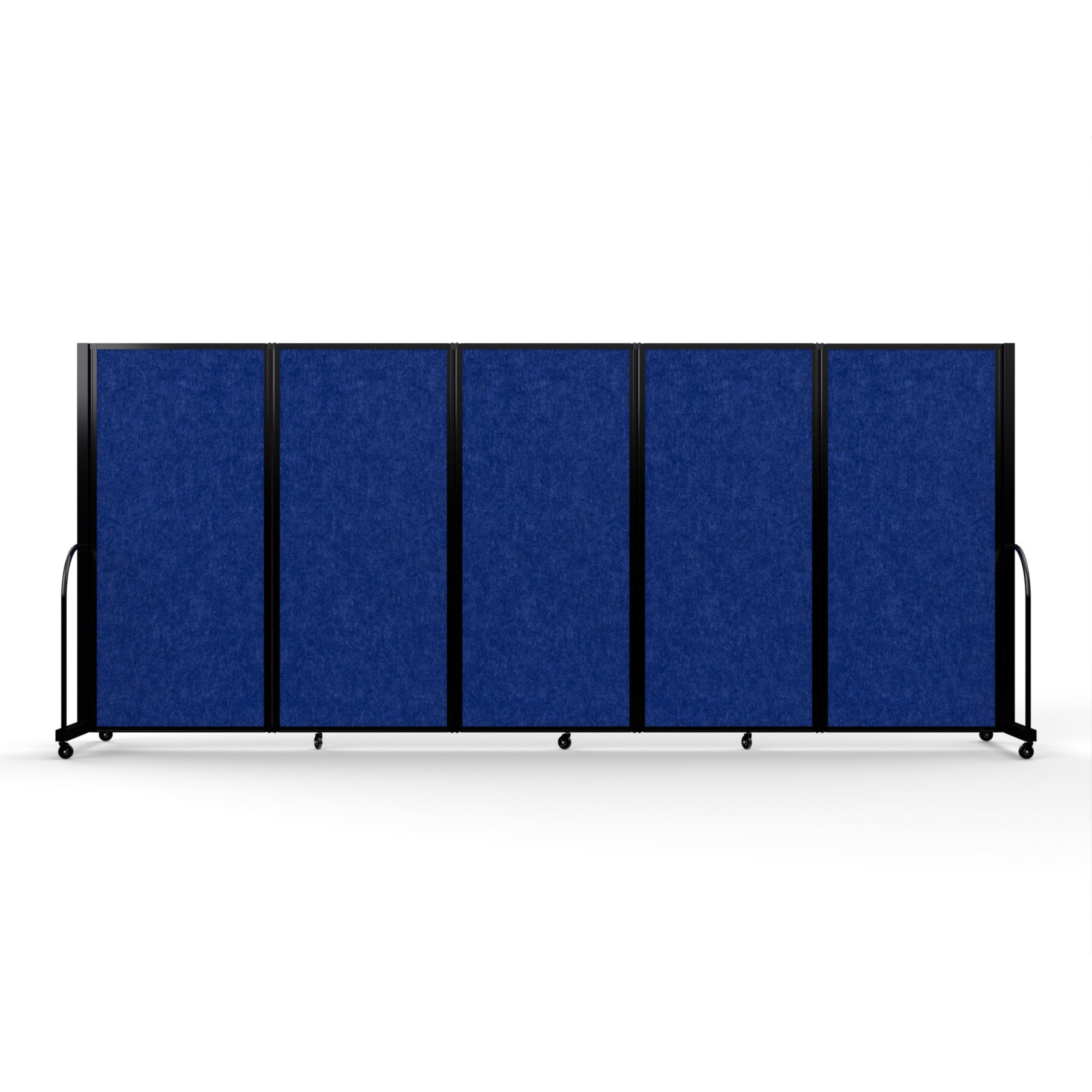 Screenflex Full Motion Divider, 6' x 14'1", Black Frame, Cobalt PET