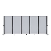 Screenflex Full Motion Divider, 6' x 14'1", Black Frame, Opal
