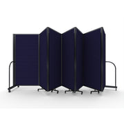 Screenflex Full Motion Divider, 6' x 19'7", Black Frame, Navy