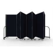 Screenflex Full Motion Divider, 6' x 19'7", Black Frame, Black