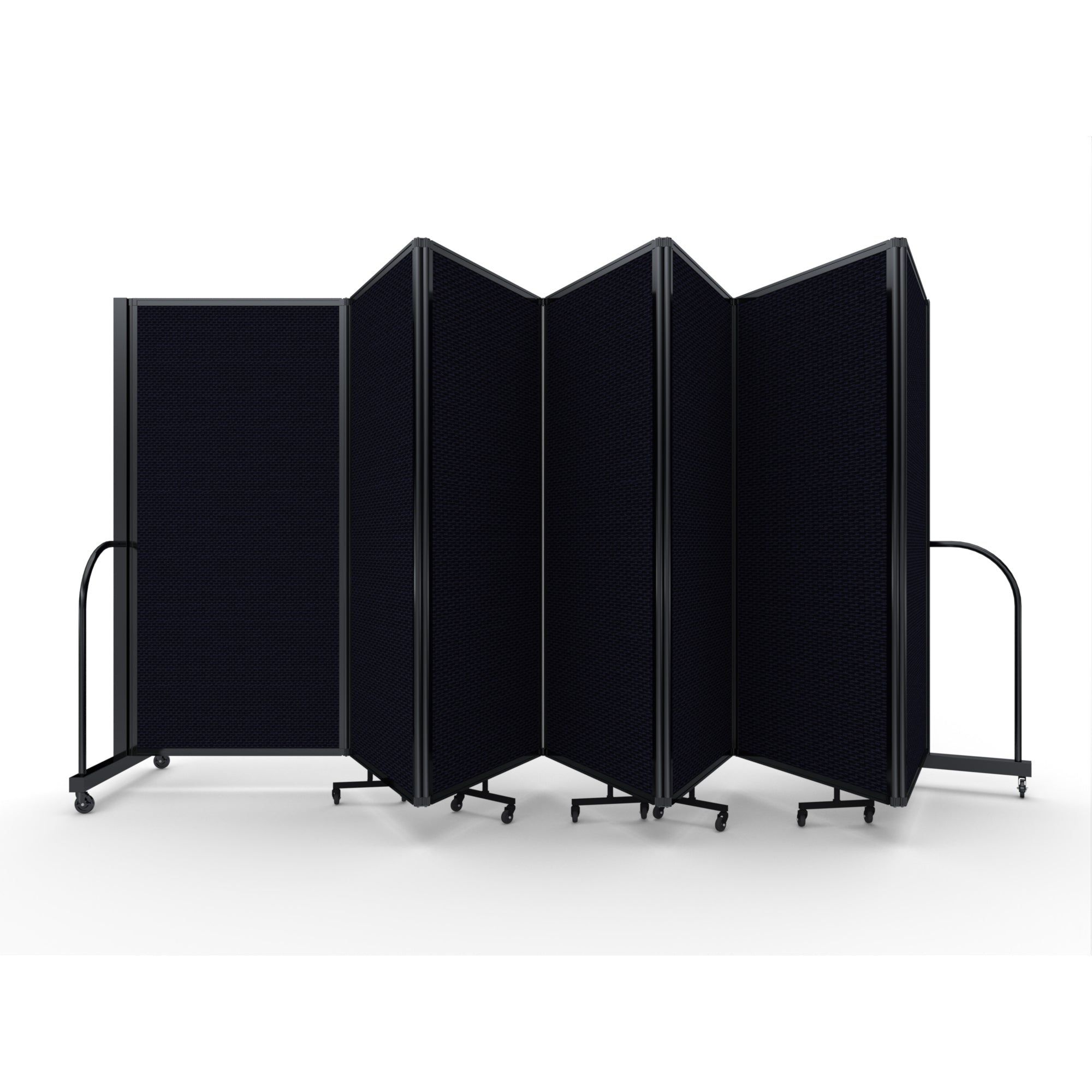 Screenflex Full Motion Divider, 6' x 19'7", Black Frame, Black