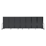 Screenflex Full Motion Divider, 6' x 19'7", Black Frame, Dark Gray