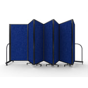 Screenflex Full Motion Divider, 6' x 19'7", Black Frame, Cobalt PET