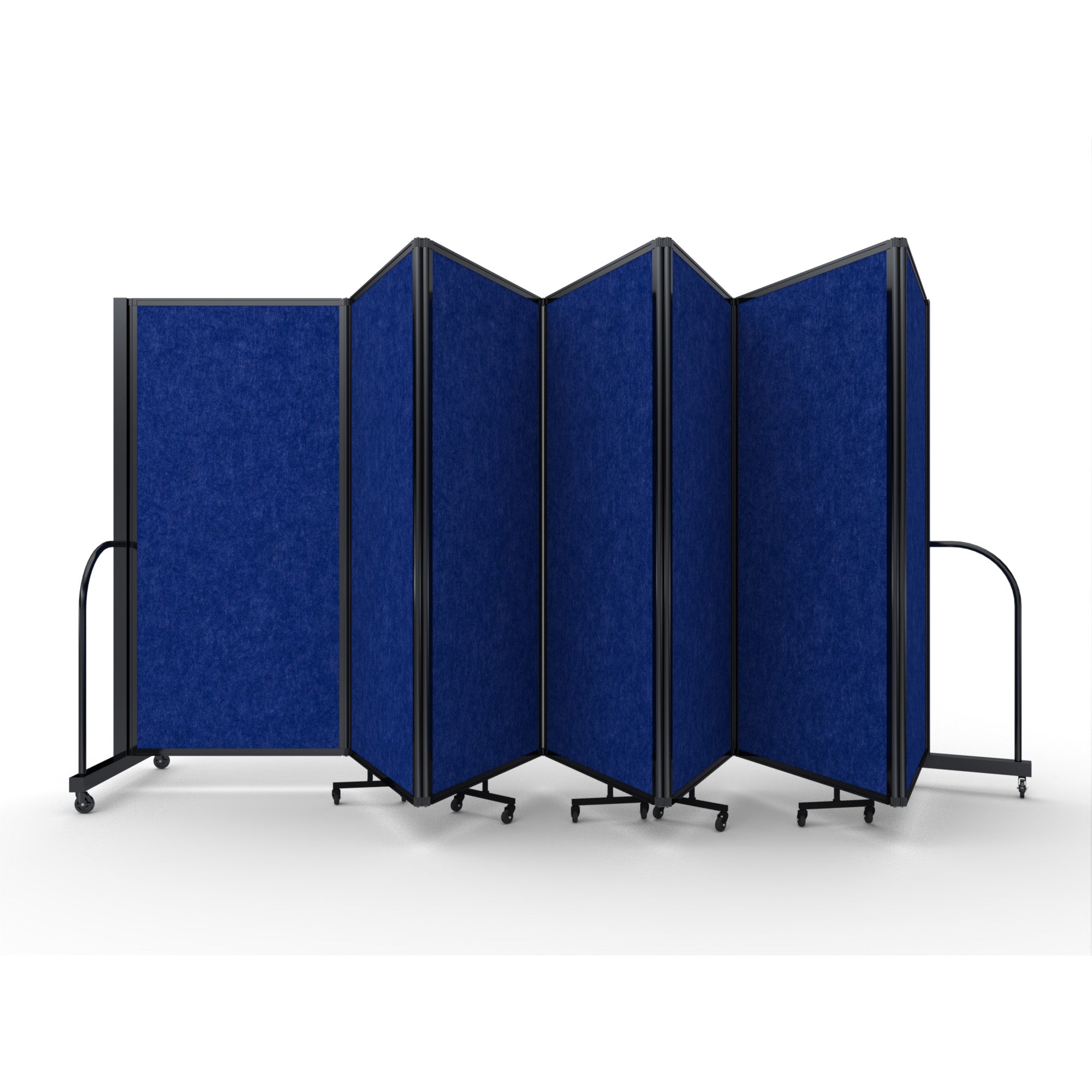 Screenflex Full Motion Divider, 6' x 19'7", Black Frame, Cobalt PET