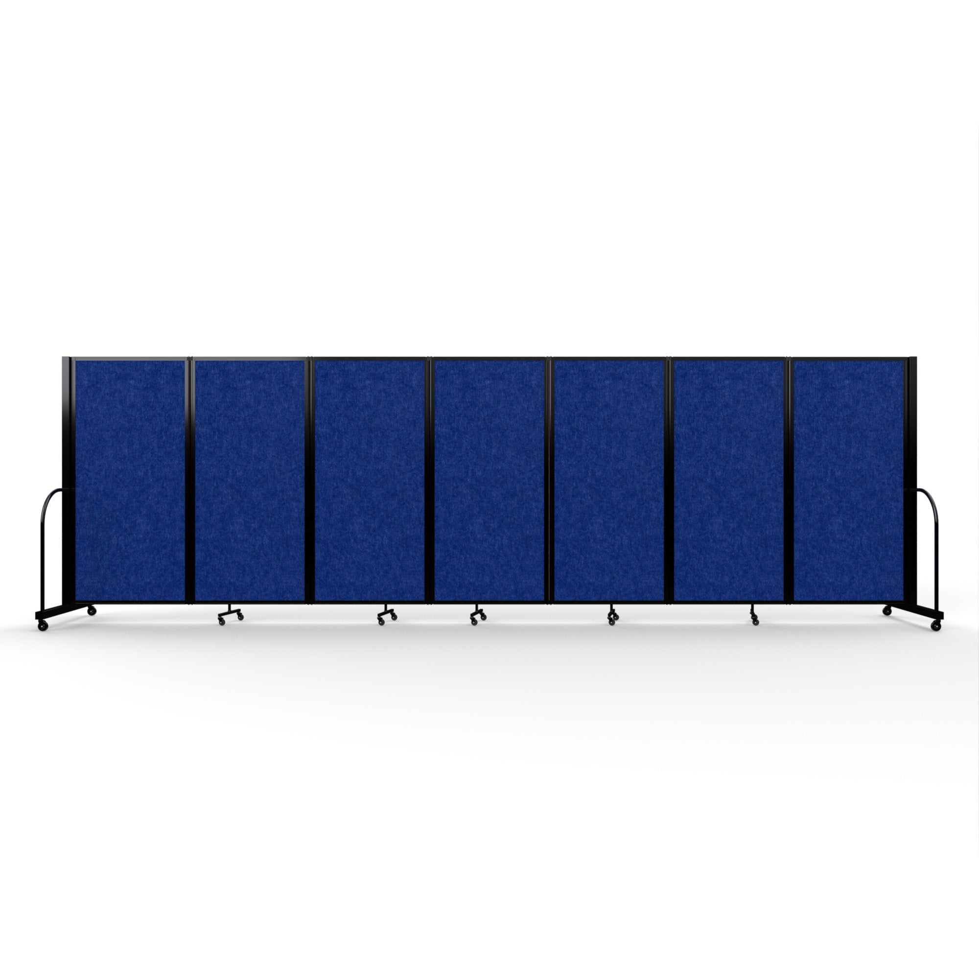 Screenflex Full Motion Divider, 6' x 19'7", Black Frame, Cobalt PET