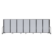 Screenflex Full Motion Divider, 6' x 19'7", Black Frame, Opal