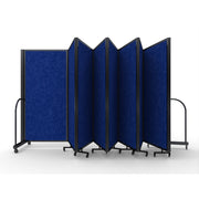 Screenflex Full Motion Divider, 6' x 25'1", Black Frame, Cobalt PET