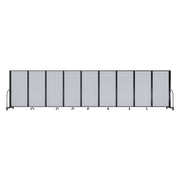 Screenflex Full Motion Divider, 6' x 25'1", Black Frame, Opal