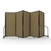 Screenflex Full Motion Divider, 6'10" x 14'1", Black Frame, Primary Red PET