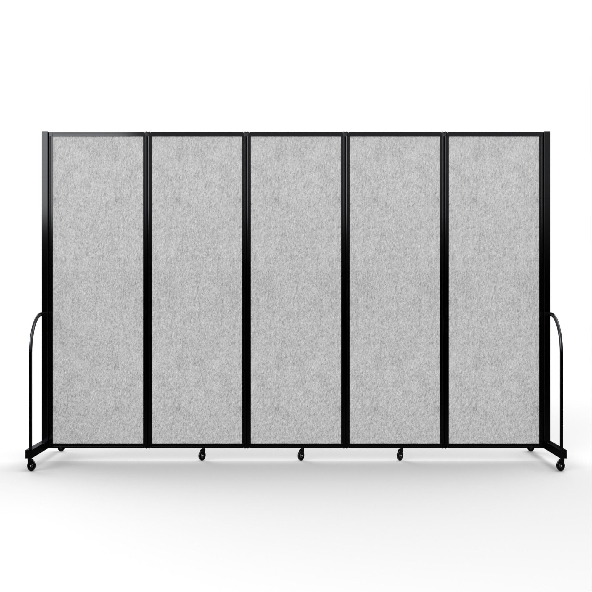 Screenflex Full Motion Divider, 6'10" x 14'1", Black Frame, Purple PET