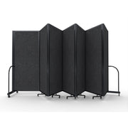 Screenflex Full Motion Divider, 6'10" x 19'7", Black Frame, Dark Gray PET