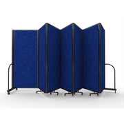 Screenflex Full Motion Divider, 6'10" x 19'7", Black Frame, Cobalt PET