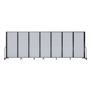 Screenflex Full Motion Divider, 6'10" x 19'7", Black Frame, Opal