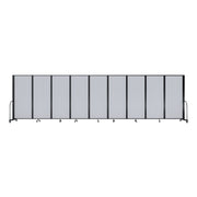 Screenflex Full Motion Divider, 6'10" x 25'1", Black Frame, Opal