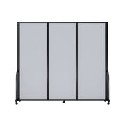 Screenflex Full Motion Divider, 7'6" x 8'7", Black Frame, Opal