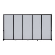 Screenflex Full Motion Divider, 7'6" x 14'1", Black Frame, Opal