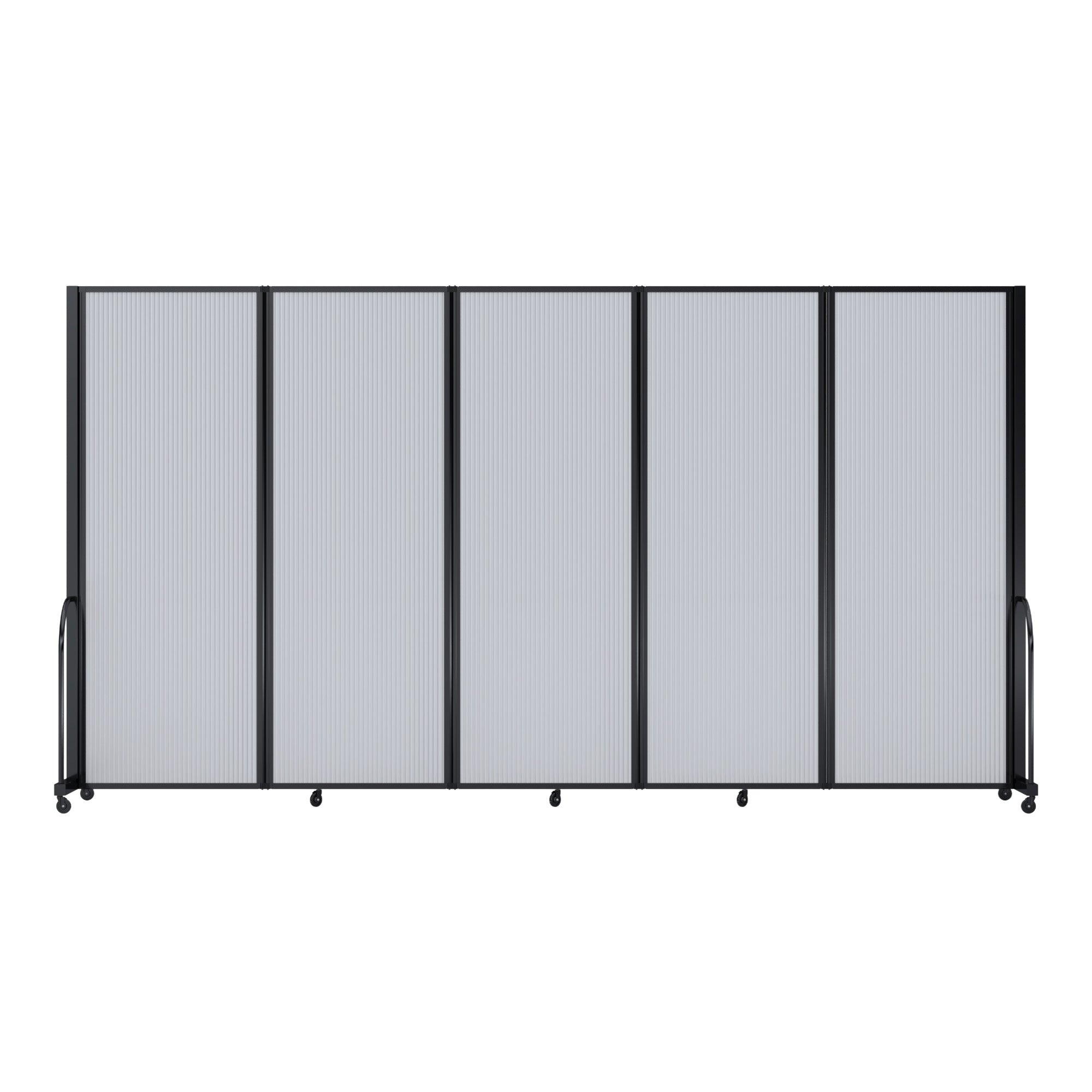 Screenflex Full Motion Divider, 7'6" x 14'1", Black Frame, Opal