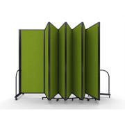Screenflex Full Motion Divider, 7'6" x 25'1", Black Frame, Apple Green