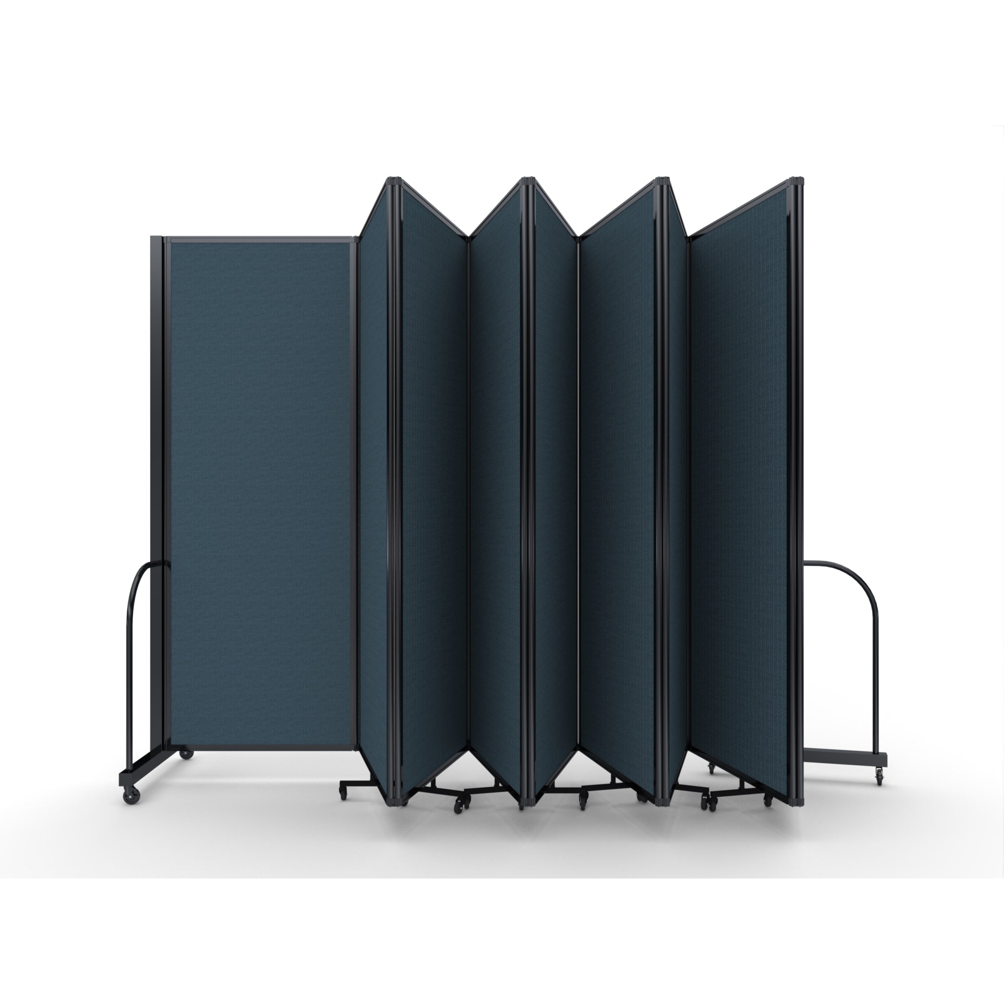 Screenflex Full Motion Divider, 7'6" x 25'1", Black Frame, Lake