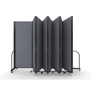 Screenflex Full Motion Divider, 7'6" x 25'1", Black Frame, Stone