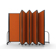 Screenflex Full Motion Divider, 7'6" x 25'1", Black Frame, Orange