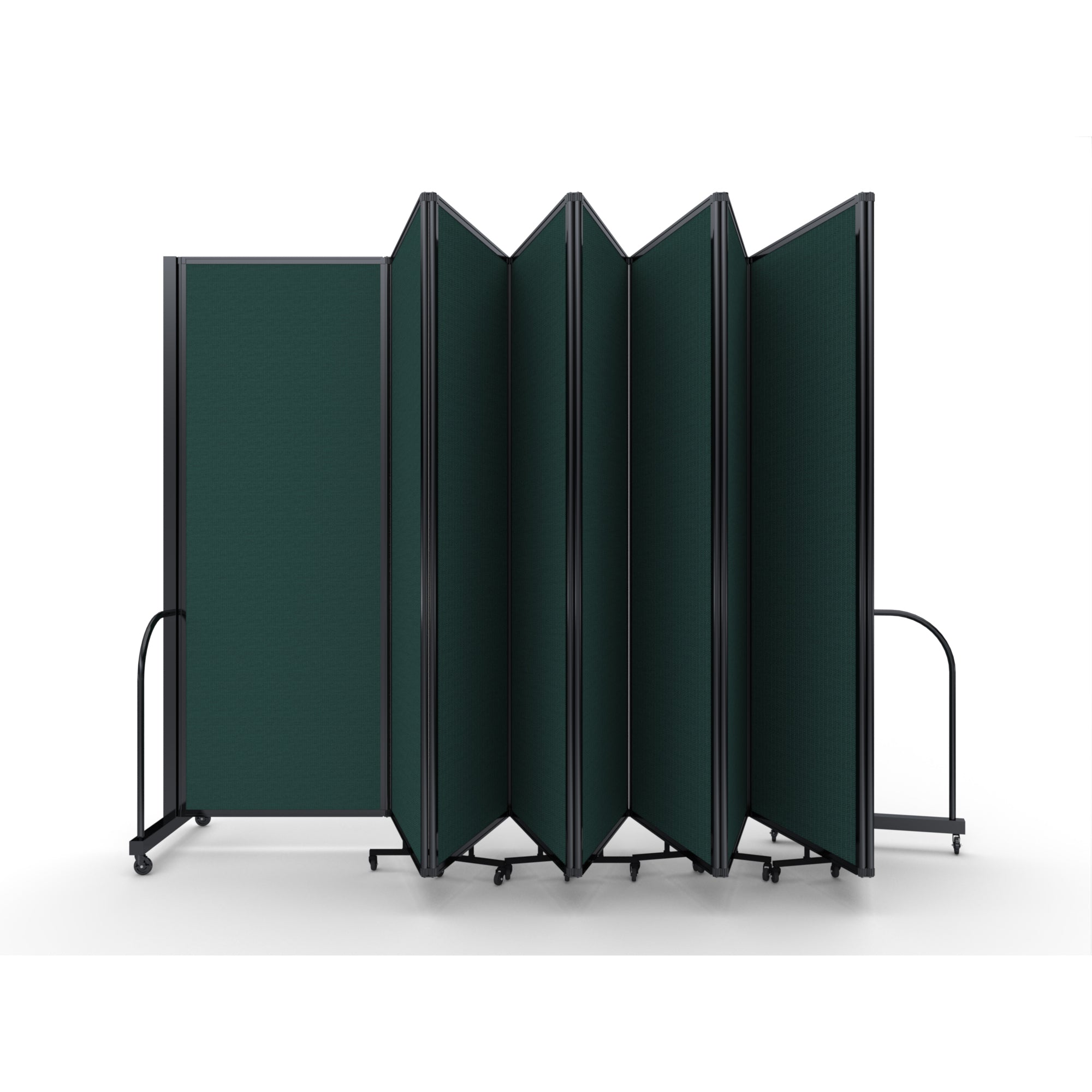 Screenflex Full Motion Divider, 7'6" x 25'1", Black Frame, Mallard