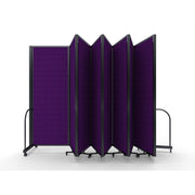 Screenflex Full Motion Divider, 7'6" x 25'1", Black Frame, Purple