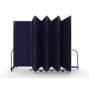 Screenflex Full Motion Divider, 7'6" x 25'1", Black Frame, Navy