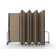 Screenflex Full Motion Divider, 7'6" x 25'1", Black Frame, Desert
