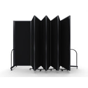 Screenflex Full Motion Divider, 7'6" x 25'1", Black Frame, Black