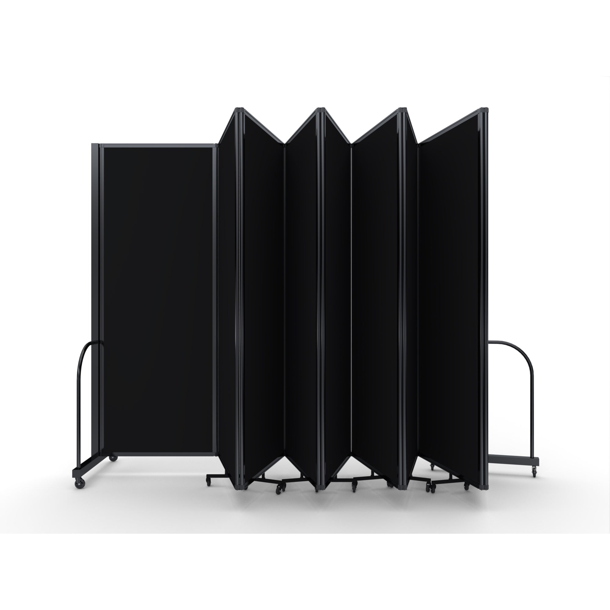 Screenflex Full Motion Divider, 7'6" x 25'1", Black Frame, Black